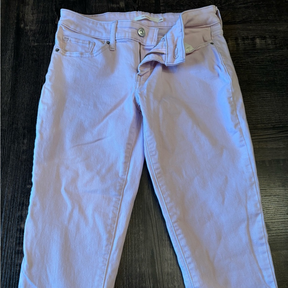 Levi 711 Skinny Pink Jeans Size 26
